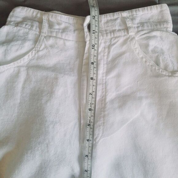 Natalie Rolt 100% Linen White Wide Leg High Rise Pants 0 Eddy Coastal Lagenlook - Picture 6 of 11